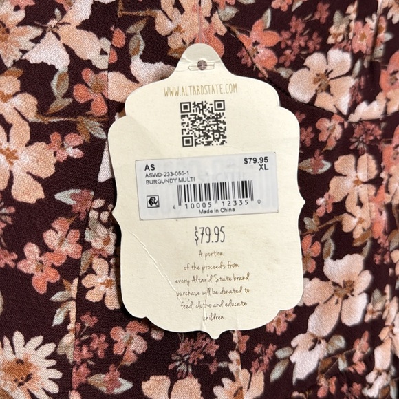 NWT Capri Floral Corset Burgundy Dress by Alter’d State - Picture 4 of 4